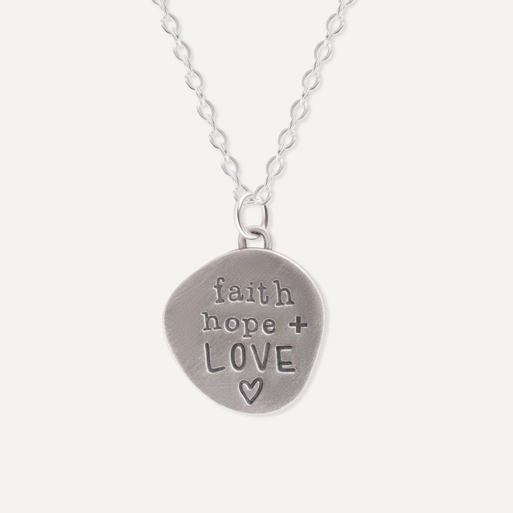 Lisa Leonard necklace. Faith Hope Love